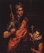 El Greco ludvig den helige av frankrike oil painting artist